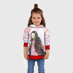 Толстовка-худи детская НЕЗУКА NEZUKO, цвет: 3D-красный — фото 2