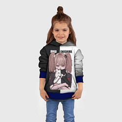 Толстовка-худи детская MONOKUMA JUNKO, цвет: 3D-синий — фото 2