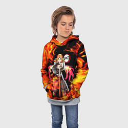 Толстовка-худи детская КЛИНОК РАССЕКАЮЩИЙ ДЕМОНОВ, цвет: 3D-меланж — фото 2