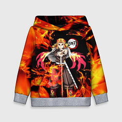 Толстовка-худи детская КЛИНОК РАССЕКАЮЩИЙ ДЕМОНОВ, цвет: 3D-меланж