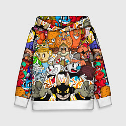 Толстовка-худи детская CUPHEAD, цвет: 3D-белый