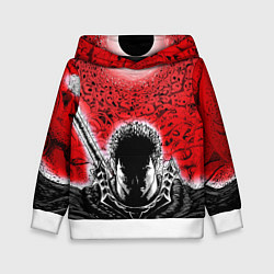 Толстовка-худи детская BERSERK БЕРСЕРК, цвет: 3D-белый
