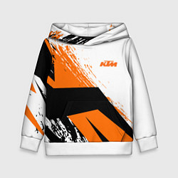 Толстовка-худи детская KTM КТМ Z, цвет: 3D-белый