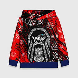 Толстовка-худи детская БОГ ОДИН СИВОЛИКА, цвет: 3D-синий