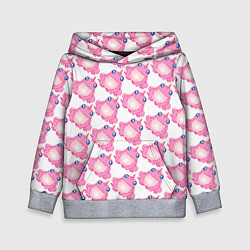 Толстовка-худи детская Сказочная розовая лягушка, цвет: 3D-меланж