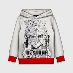 Толстовка-худи детская Dr Stone Senkuu, цвет: 3D-красный