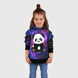 Толстовка-худи детская Space Panda, цвет: 3D-черный — фото 2