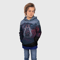 Толстовка-худи детская Валькнут, цвет: 3D-синий — фото 2
