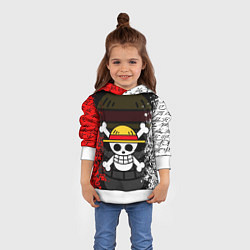 Толстовка-худи детская ONE PIECE ВАН ПИС ЧЕРЕП, цвет: 3D-белый — фото 2