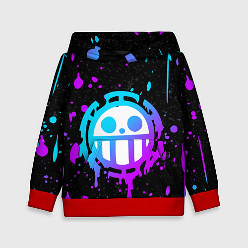 Детская толстовка ONE PIECE ВАН ПИС НЕОН / 3D-Красный – фото 1