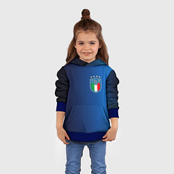 Толстовка-худи детская Сборная Италии, цвет: 3D-синий — фото 2