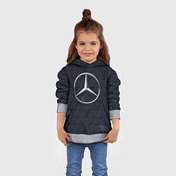 Толстовка-худи детская MERCEDES BENZ 3D Geometry 3Д, цвет: 3D-меланж — фото 2
