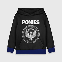 Толстовка-худи детская Pony x Ramones, цвет: 3D-синий