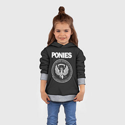 Толстовка-худи детская Pony x Ramones, цвет: 3D-меланж — фото 2