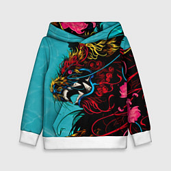 Толстовка-худи детская Дракон Dragon, цвет: 3D-белый