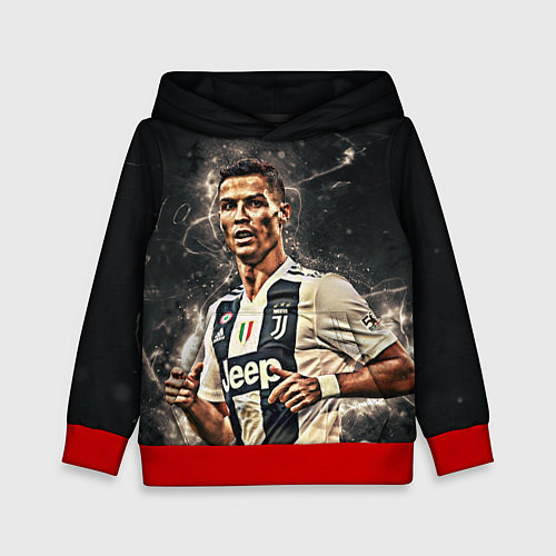 Детская толстовка Криштиану Роналду Ювентус / 3D-Красный – фото 1
