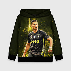 Толстовка-худи детская Cristiano Ronaldo Juventus, цвет: 3D-черный