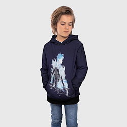 Толстовка-худи детская Сон Джин-Ву, цвет: 3D-черный — фото 2