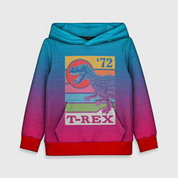 Толстовка-худи детская T-rex Dino 72, цвет: 3D-красный