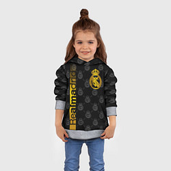 Толстовка-худи детская РЕАЛ МАДРИД GOLD ЗОЛОТО, цвет: 3D-меланж — фото 2