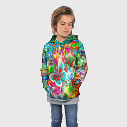 Толстовка-худи детская ЯРКИЕ КРАСКИ, цвет: 3D-меланж — фото 2