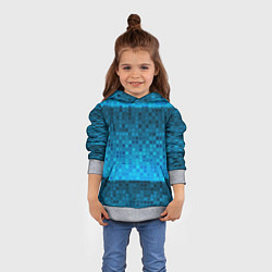 Толстовка-худи детская Летний бассейн, цвет: 3D-меланж — фото 2