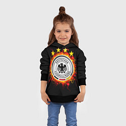 Толстовка-худи детская Сборная Германии, цвет: 3D-черный — фото 2