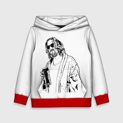Детская толстовка Большой Лебовски Big Lebowski / 3D-Красный – фото 1