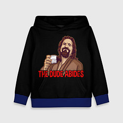 Толстовка-худи детская The Dude Abides Lebowski, цвет: 3D-синий