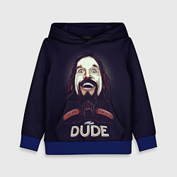 Толстовка-худи детская Большой Лебовский The Dude, цвет: 3D-синий