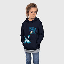 Толстовка-худи детская Небесный хадукен, цвет: 3D-меланж — фото 2