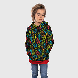 Толстовка-худи детская Скейтборд, цвет: 3D-красный — фото 2