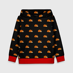 Толстовка-худи детская Лисы, цвет: 3D-красный