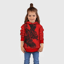 Толстовка-худи детская BERSERK БЕРСЕРК, цвет: 3D-красный — фото 2