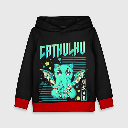 Детская толстовка CatHulhu / 3D-Красный – фото 1