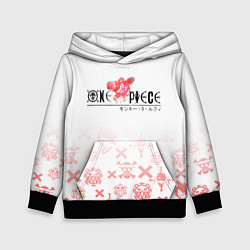 Толстовка-худи детская One Piece резиновый Луффи, цвет: 3D-черный