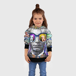 Толстовка-худи детская Andy Warhol Энди Уорхол, цвет: 3D-черный — фото 2