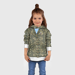 Толстовка-худи детская Камуфляж ВДВ со значком, цвет: 3D-белый — фото 2