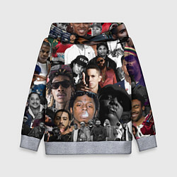 Толстовка-худи детская Короли Рэпа KING RAP, цвет: 3D-меланж
