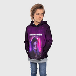 Толстовка-худи детская BILLIE EILISH GLITCH Z, цвет: 3D-меланж — фото 2