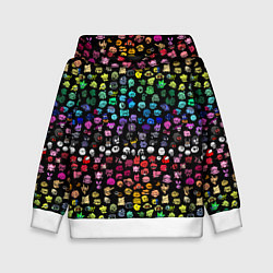 Толстовка-худи детская ПЕРСОНАЖИ ИГРЫ FNF, цвет: 3D-белый