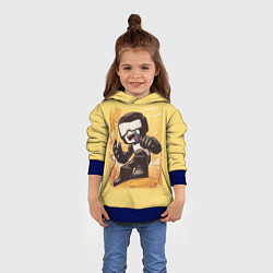 Толстовка-худи детская Танкист Tankman, цвет: 3D-синий — фото 2