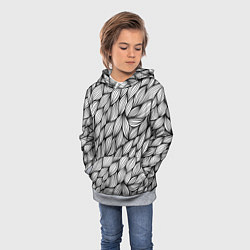 Толстовка-худи детская Лепестки, цвет: 3D-меланж — фото 2