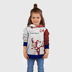 Толстовка-худи детская Агата Кристи Второй фронт, цвет: 3D-синий — фото 2