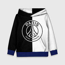 Толстовка-худи детская ФК ПСЖ PSG BLACK & WHITE, цвет: 3D-синий