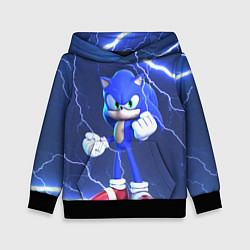 Толстовка-худи детская SONIC СОНИК СИНИЙ ЁЖ Z, цвет: 3D-черный
