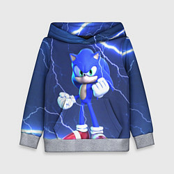 Толстовка-худи детская SONIC СОНИК СИНИЙ ЁЖ Z, цвет: 3D-меланж