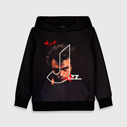 Толстовка-худи детская АлисА JAZZ, цвет: 3D-черный