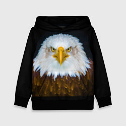 Толстовка-худи детская Белоголовый орлан, цвет: 3D-черный