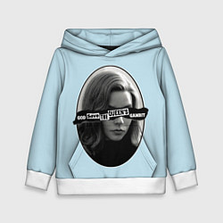 Толстовка-худи детская Королева шахмат, цвет: 3D-белый